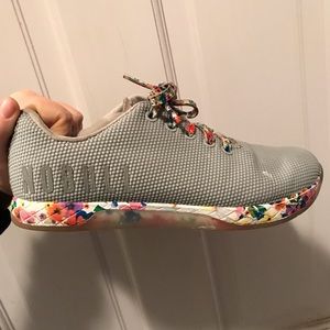 Gray Floral Nobull Trainers